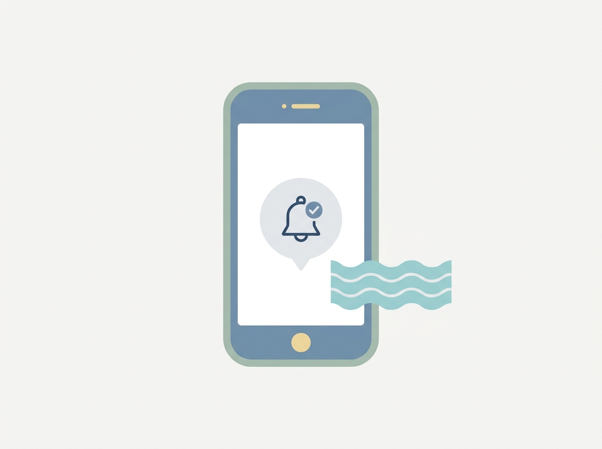 Illustration of a smartphone reminder notification
